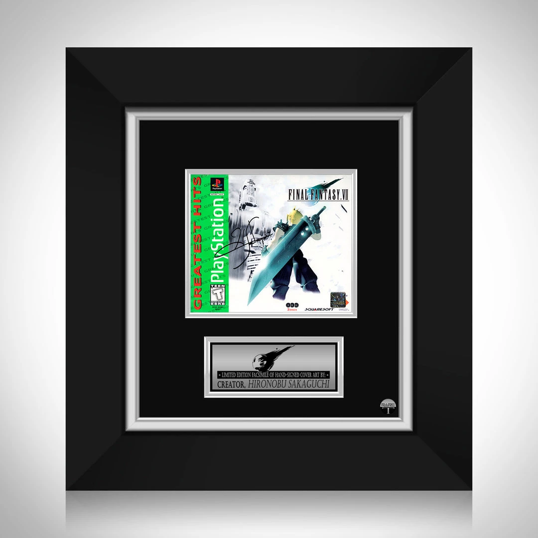 RARE-T Final Fantasy 7 Playstation Cover Photo Limited Signature Edition Studio Licensed Custom Frame Limited Edition Frames 1 RARE-T Final Fantasy 7 Playstation Cover Photo Limited Signature Edition Studio Licensed Custom Frame Limited Edition Frames