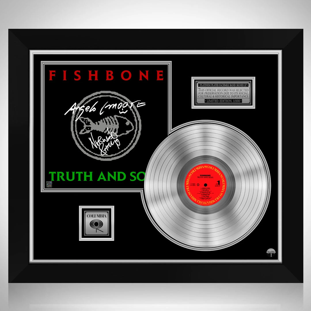 RARE-T Limited Edition Frames Fishbone - Truth And Soul Platinum LP Limited Signature Edition Studio Licensed Custom Frame 1 RARE-T Limited Edition Frames Fishbone - Truth And Soul Platinum LP Limited Signature Edition Studio Licensed Custom Frame