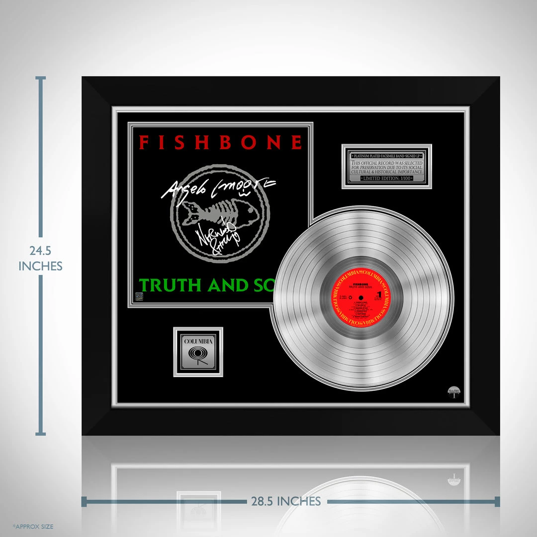 RARE-T Limited Edition Frames Fishbone - Truth And Soul Platinum LP Limited Signature Edition Studio Licensed Custom Frame 3 RARE-T Limited Edition Frames Fishbone - Truth And Soul Platinum LP Limited Signature Edition Studio Licensed Custom Frame