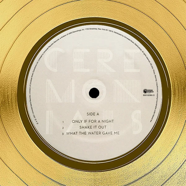 RARE-T Limited Edition Frames Florence + The Machine - Ceremonials Gold LP Limited Signature Edition Studio Licensed Custom Frame 4 RARE-T Limited Edition Frames Florence + The Machine - Ceremonials Gold LP Limited Signature Edition Studio Licensed Custom Frame