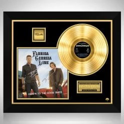 RARE-T Florida Georgia Line - Here's To The Good Times Gold LP Limited Signature Edition Studio Licensed Custom Frame