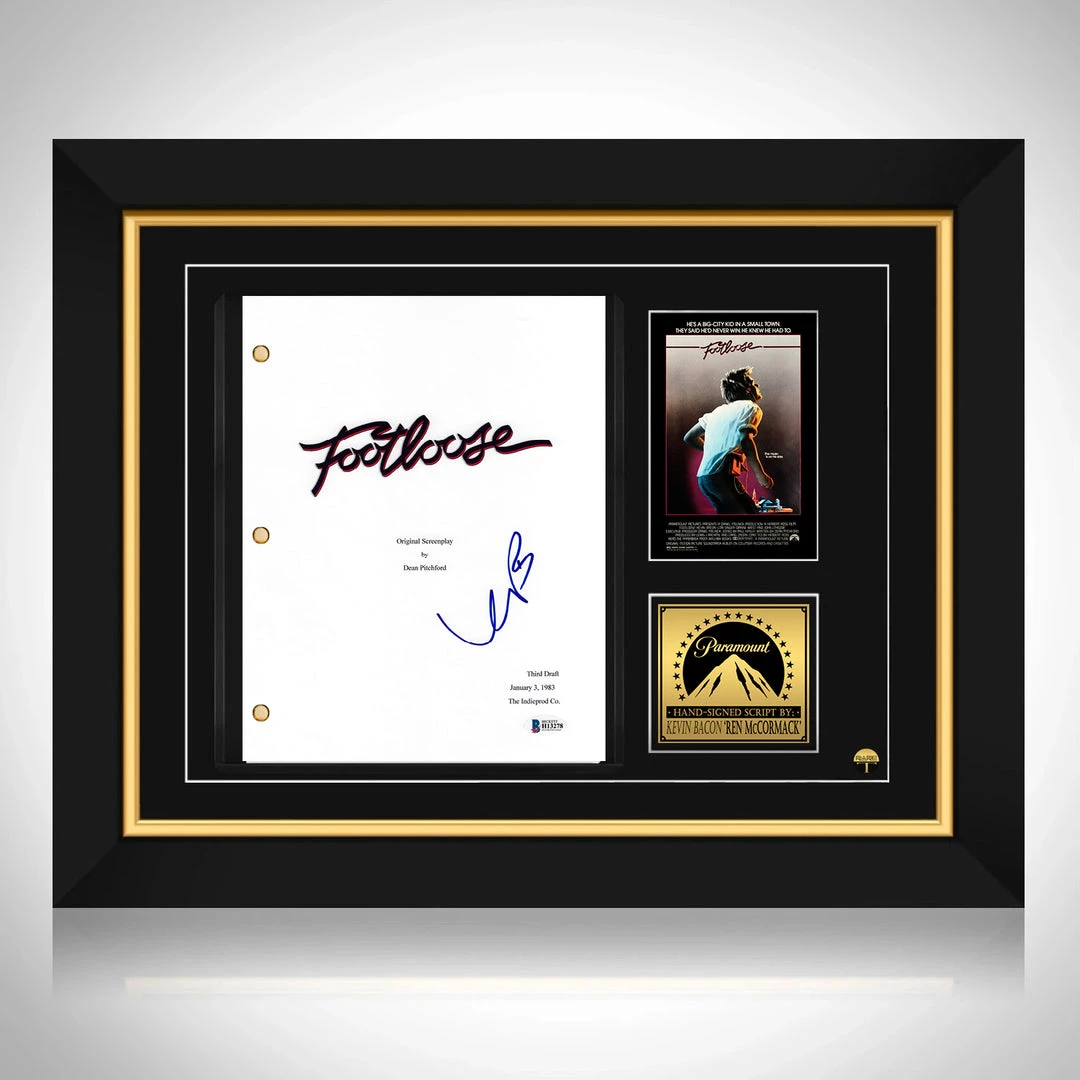 PPC Footloose - Beckett Certified Hand-Signed Script By Kevin Bacon Custom Frame NEW 1 PPC Footloose - Beckett Certified Hand-Signed Script By Kevin Bacon Custom Frame NEW