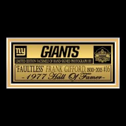 RARE-T New York Giants Frank Gifford Photo Limited Signature Edition Studio Licensed Custom Frame Sports Memorabilia