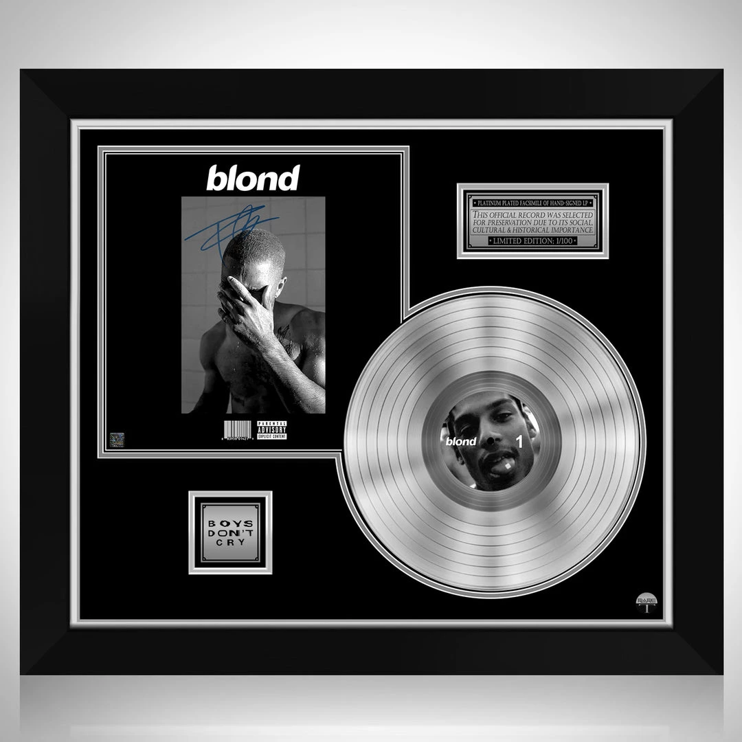 RARE-T Frank Ocean - Blond Platinum LP Limited Signature Edition Studio Licensed Custom Frame Limited Edition Frames 1 RARE-T Frank Ocean - Blond Platinum LP Limited Signature Edition Studio Licensed Custom Frame Limited Edition Frames