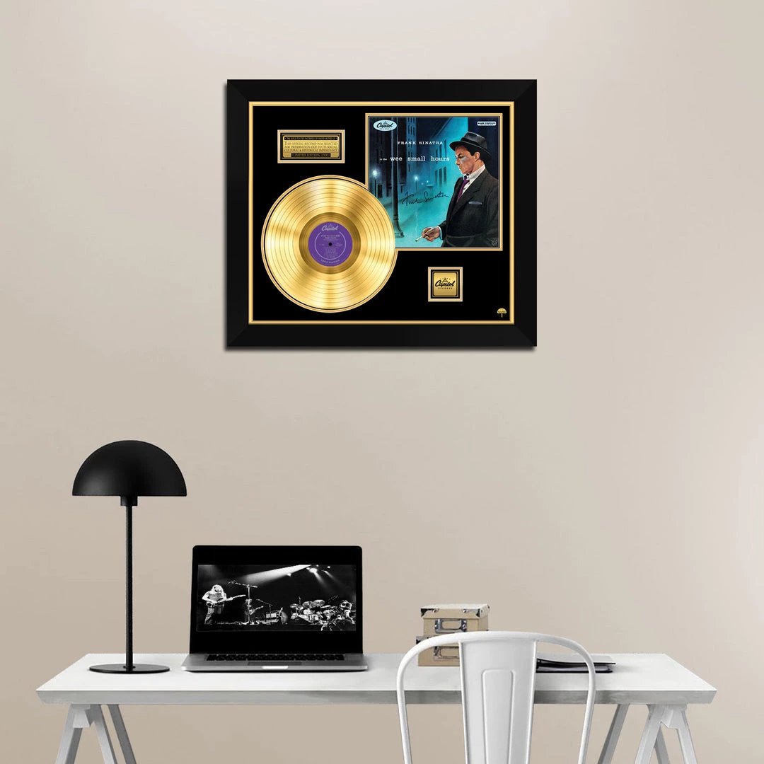 RARE-T Frank Sinatra - In The Wee Small Hours Gold LP Limited Signature Edition Studio Licensed Custom Frame Limited Edition Frames 2 RARE-T Frank Sinatra - In The Wee Small Hours Gold LP Limited Signature Edition Studio Licensed Custom Frame Limited Edition Frames