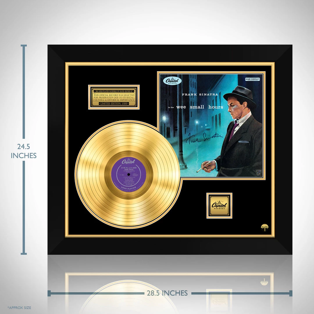 RARE-T Frank Sinatra - In The Wee Small Hours Gold LP Limited Signature Edition Studio Licensed Custom Frame Limited Edition Frames 3 RARE-T Frank Sinatra - In The Wee Small Hours Gold LP Limited Signature Edition Studio Licensed Custom Frame Limited Edition Frames