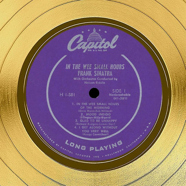 RARE-T Frank Sinatra - In The Wee Small Hours Gold LP Limited Signature Edition Studio Licensed Custom Frame Limited Edition Frames 5 RARE-T Frank Sinatra - In The Wee Small Hours Gold LP Limited Signature Edition Studio Licensed Custom Frame Limited Edition Frames