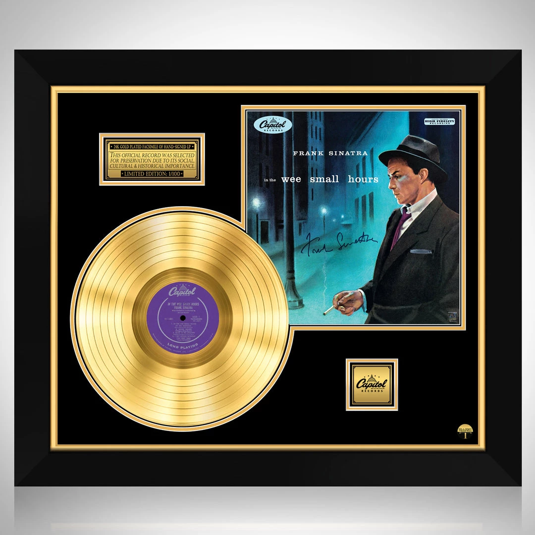 RARE-T Frank Sinatra - In The Wee Small Hours Gold LP Limited Signature Edition Studio Licensed Custom Frame Limited Edition Frames 1 RARE-T Frank Sinatra - In The Wee Small Hours Gold LP Limited Signature Edition Studio Licensed Custom Frame Limited Edition Frames