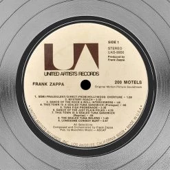 Rare-T Limited Edition Frames Frank Zappa 200 Motels Limited Signature Edition Studio Licensed Platinum LP Custom Frame