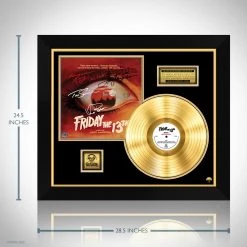 RARE-T Friday The 13th 1980 - Original Motion Picture Soundtrack Gold LP Limited Signature Edition Studio Licensed Custom Frame
