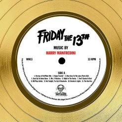 RARE-T Friday The 13th 1980 - Original Motion Picture Soundtrack Gold LP Limited Signature Edition Studio Licensed Custom Frame