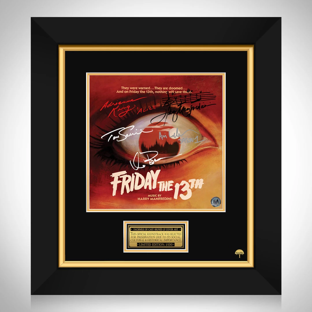 RARE-T Friday The 13th 1980 - Original Motion Picture Soundtrack LP Cover Limited Signature Edition Studio Licensed Custom Frame NEW 1 RARE-T Friday The 13th 1980 - Original Motion Picture Soundtrack LP Cover Limited Signature Edition Studio Licensed Custom Frame NEW