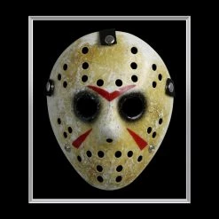 Rare-T Swords & Props Friday The 13th Mask Movie Prop Limited Signature Edition Custom Frame