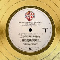 RARE-T Funkadelic - One Nation Under A Groove Gold LP Limited Signature Edition Studio Licensed Custom Frame Limited Edition Frames