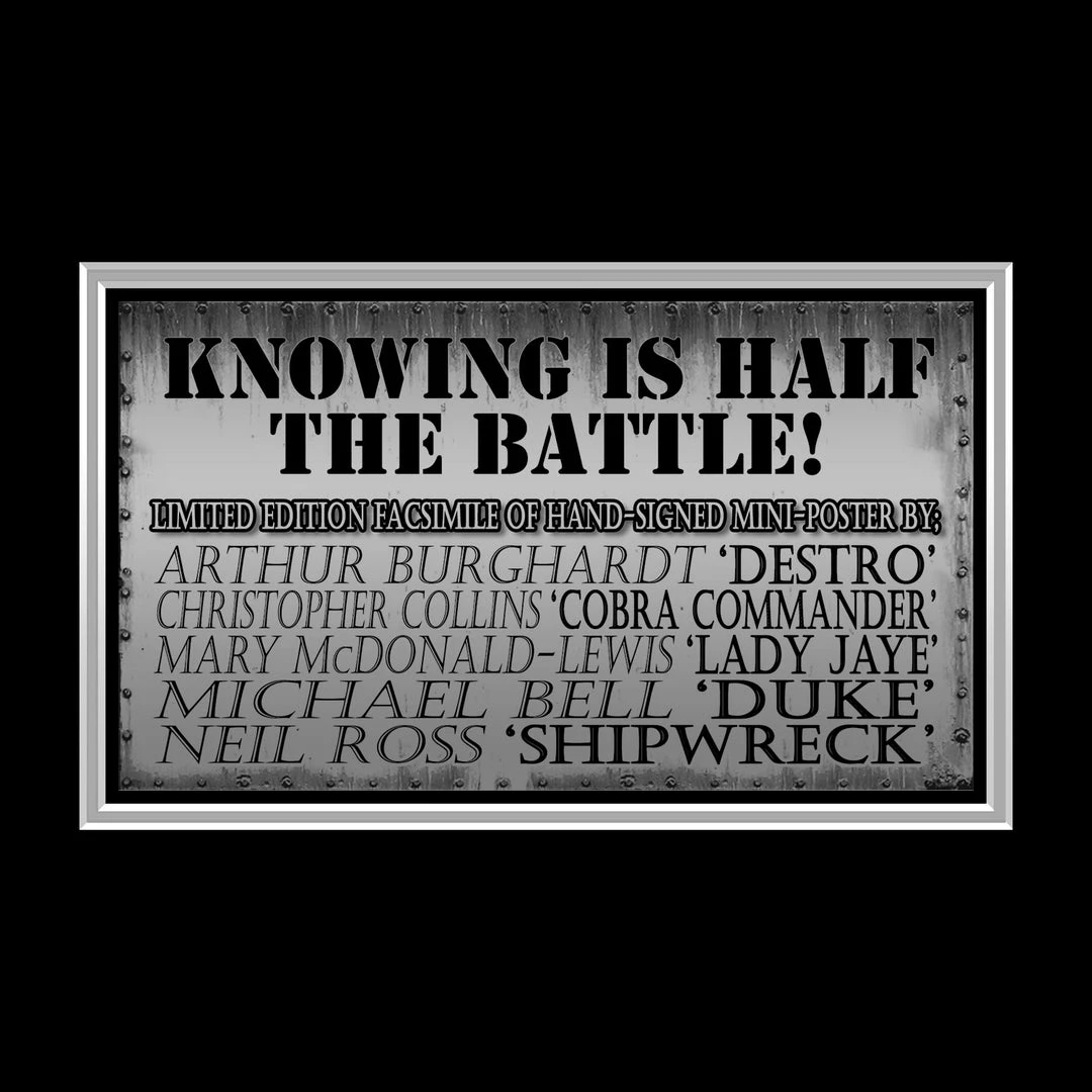 RARE-T G.I, Joe Animated Series Mini Poster Limited Signature Edition Studio Licensed Custom Frame 7 RARE-T G.I, Joe Animated Series Mini Poster Limited Signature Edition Studio Licensed Custom Frame