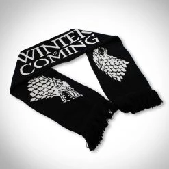 MIMI Ready To Ship! 48 Hour Shipping! Game Of Thrones - Stark Logo Winter Is Coming Knit Scarf