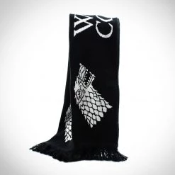 MIMI Ready To Ship! 48 Hour Shipping! Game Of Thrones - Stark Logo Winter Is Coming Knit Scarf