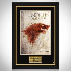 RARE-T Game Of Thrones The North Remembers Limited Signature Edition Studio Licensed Movie Mini Poster Custom Frame