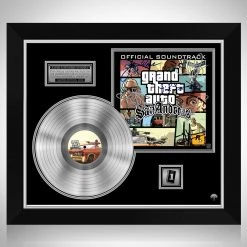 RARE-T Limited Edition Frames Grand Theft Auto San Andreas - Soundtrack Platinum LP Limited Signature Edition Studio Licensed Custom Frame