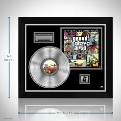 RARE-T Limited Edition Frames Grand Theft Auto San Andreas - Soundtrack Platinum LP Limited Signature Edition Studio Licensed Custom Frame