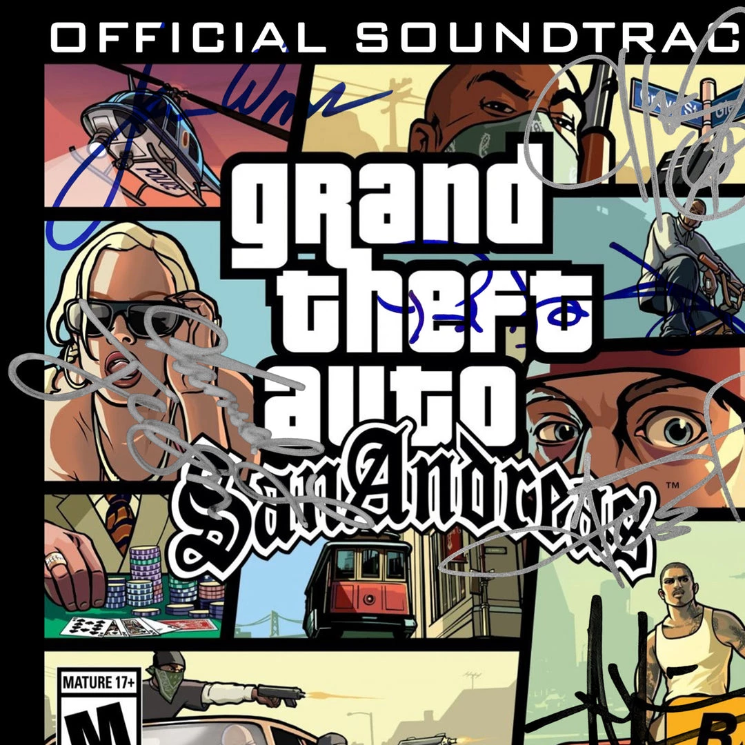 RARE-T Limited Edition Frames Grand Theft Auto San Andreas Soundtrack LP Cover Limited Signature Edition Studio Licensed Custom Frame 3 RARE-T Limited Edition Frames Grand Theft Auto San Andreas Soundtrack LP Cover Limited Signature Edition Studio Licensed Custom Frame