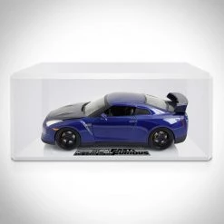 Toy Wonders Fast & Furious - Brian's 2012 Nissan GTR R35 Blue Fast & Furious 7 Movie Diecast Model Car Custom Museum Display