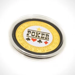 24K Gold Plated 'Poker-Poker Chip Card Guard'