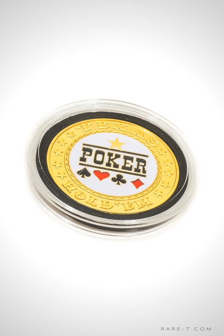 24K Gold Plated 'Poker-Poker Chip Card Guard' 1 24K Gold Plated 'Poker-Poker Chip Card Guard'