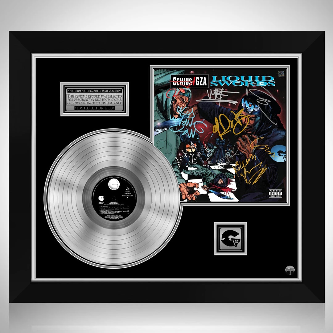 RARE-T Genius/GZA - Liquid Swords Platinum LP Limited Signature Edition Studio Licensed Custom Frame 1 RARE-T Genius/GZA - Liquid Swords Platinum LP Limited Signature Edition Studio Licensed Custom Frame