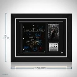 RARE-T Game Of Thrones Script Limited Signature Edition Studio Licensed Custom Frame