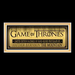 RARE-T Game Of Thrones The Mountain Photo Limited Signature Edition Studio Licensed Custom Frame Limited Edition Frames