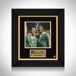 RARE-T Brazil National Football Team - Pele & Garrincha Photo Limited Signature Edition Studio Licensed Custom Frame