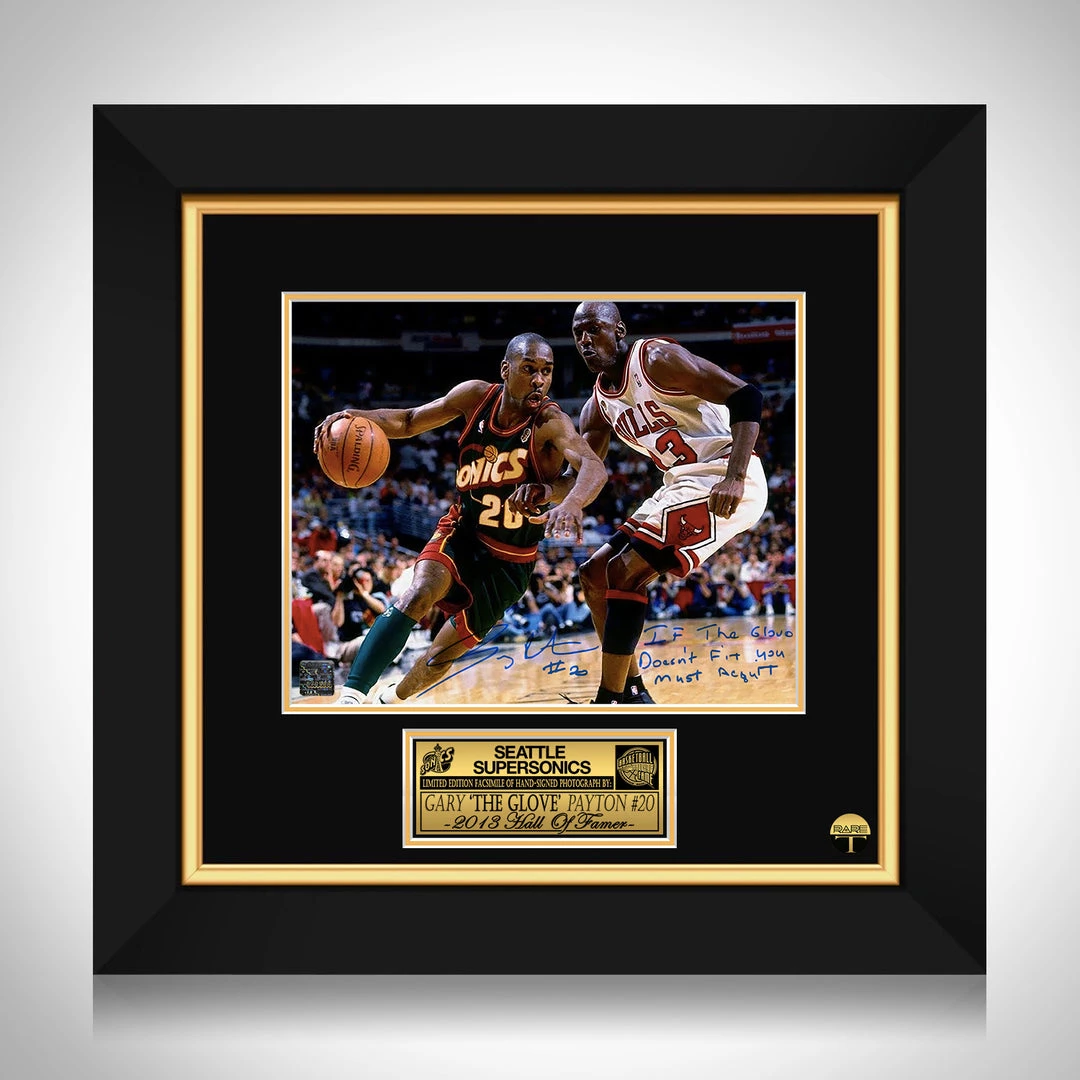 RARE-T Sports Memorabilia Seattle Supersonics - Gary Payton Photo Limited Signature Edition Licensed Custom Frame 1 RARE-T Sports Memorabilia Seattle Supersonics - Gary Payton Photo Limited Signature Edition Licensed Custom Frame
