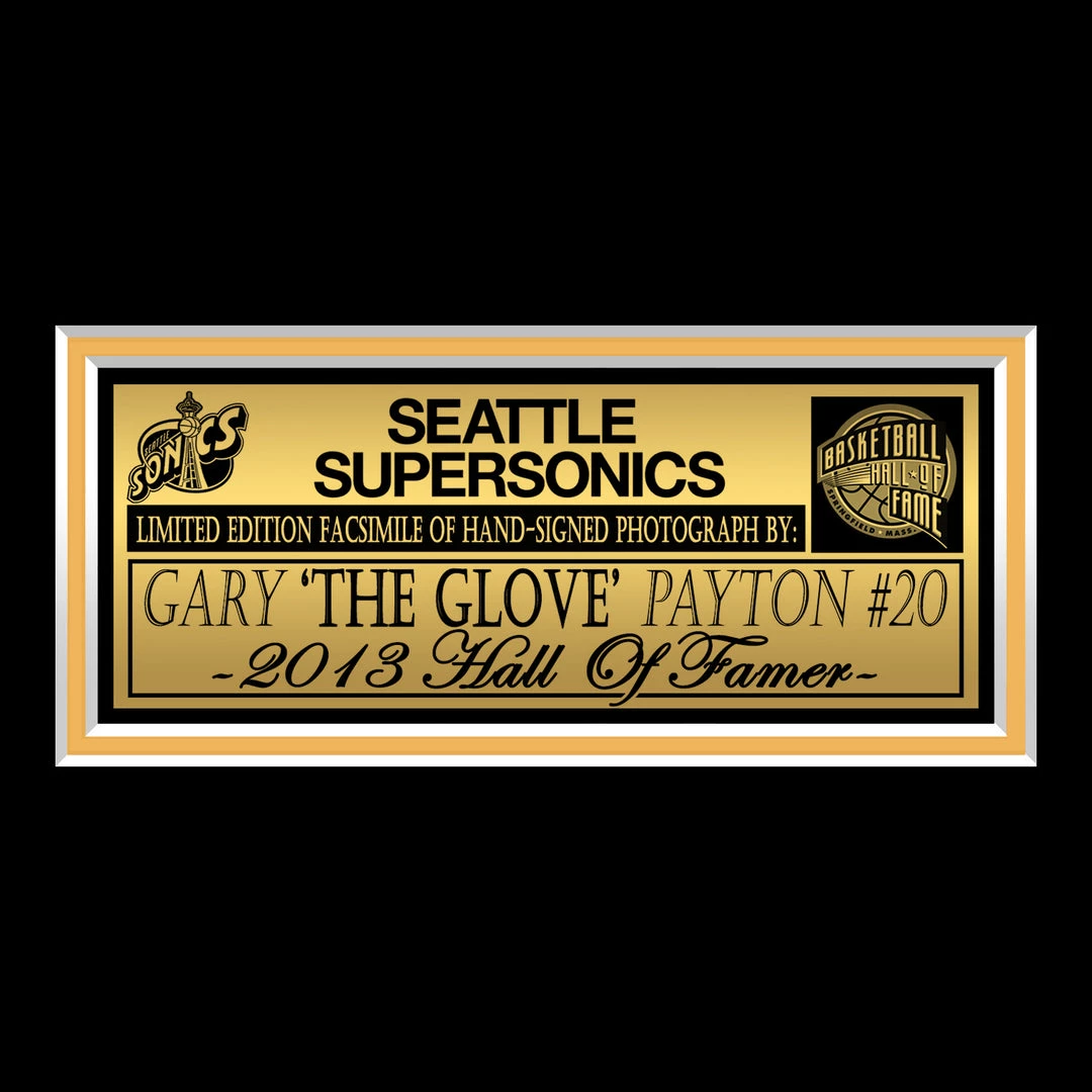 RARE-T Sports Memorabilia Seattle Supersonics - Gary Payton Photo Limited Signature Edition Licensed Custom Frame 6 RARE-T Sports Memorabilia Seattle Supersonics - Gary Payton Photo Limited Signature Edition Licensed Custom Frame