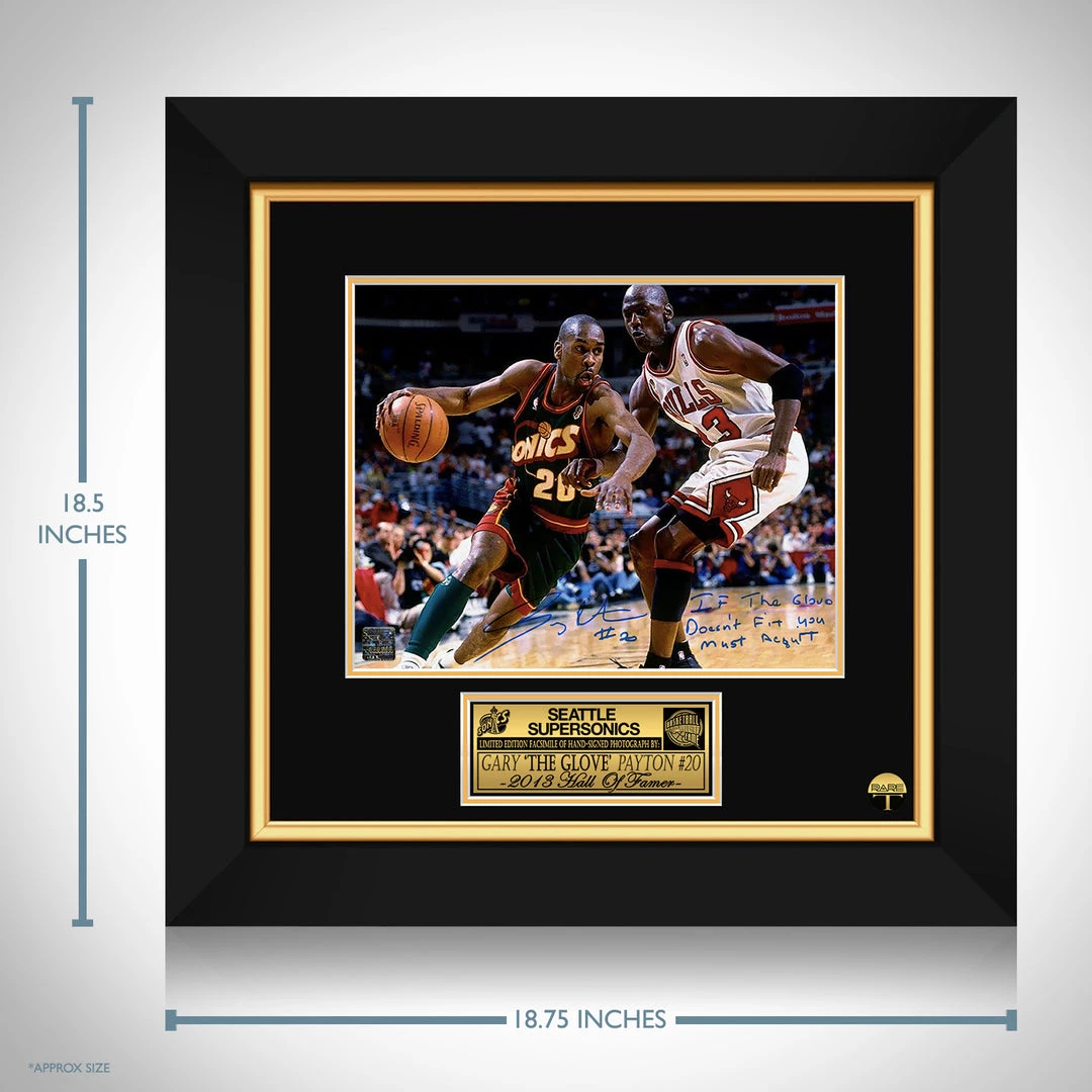 RARE-T Sports Memorabilia Seattle Supersonics - Gary Payton Photo Limited Signature Edition Licensed Custom Frame 3 RARE-T Sports Memorabilia Seattle Supersonics - Gary Payton Photo Limited Signature Edition Licensed Custom Frame