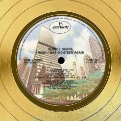 RARE-T George Burns - I Wish I Was 18 Again Gold LP Limited Signature Edition Studio Licensed Custom Frame