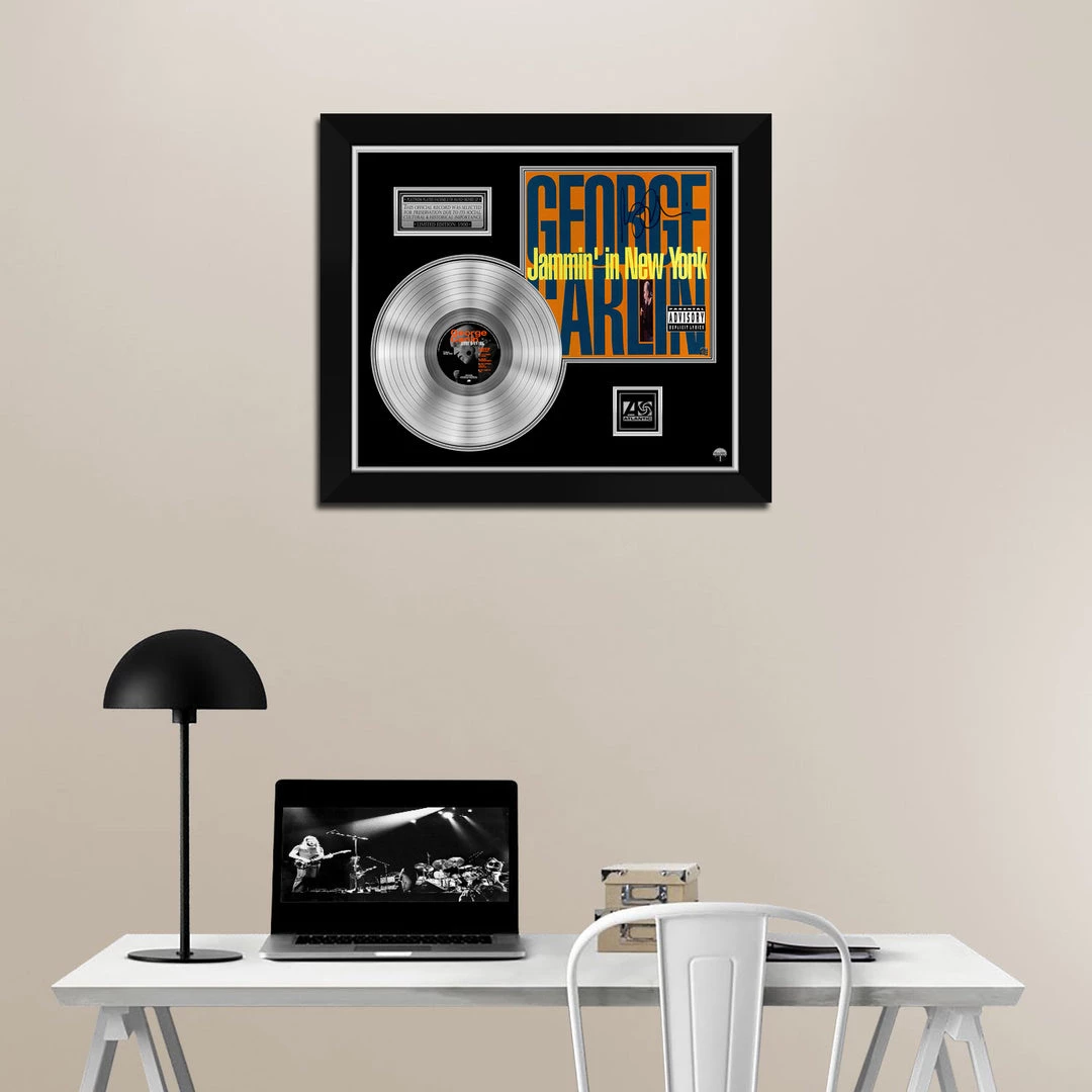 RARE-T Limited Edition Frames George Carlin - Jammin' In New York Platinum LP Limited Signature Edition Studio Licensed Custom Frame 2 RARE-T Limited Edition Frames George Carlin - Jammin' In New York Platinum LP Limited Signature Edition Studio Licensed Custom Frame