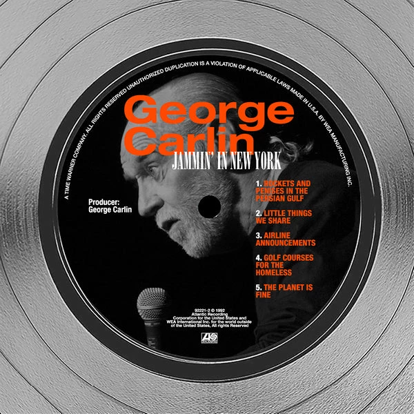 RARE-T Limited Edition Frames George Carlin - Jammin' In New York Platinum LP Limited Signature Edition Studio Licensed Custom Frame 5 RARE-T Limited Edition Frames George Carlin - Jammin' In New York Platinum LP Limited Signature Edition Studio Licensed Custom Frame