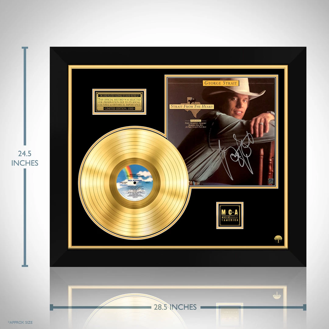 RARE-T George Strait Strait From The Heart Gold LP Limited Signature Edition Studio Licensed Custom Frame Limited Edition Frames 6 RARE-T George Strait Strait From The Heart Gold LP Limited Signature Edition Studio Licensed Custom Frame Limited Edition Frames