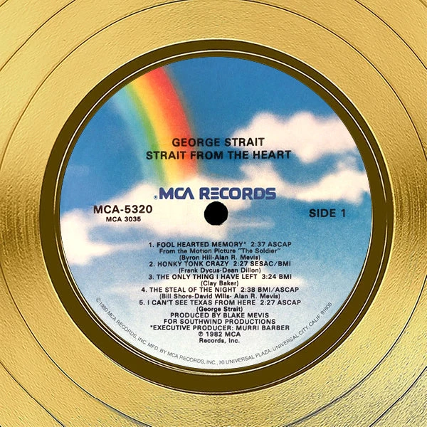 RARE-T George Strait Strait From The Heart Gold LP Limited Signature Edition Studio Licensed Custom Frame Limited Edition Frames 3 RARE-T George Strait Strait From The Heart Gold LP Limited Signature Edition Studio Licensed Custom Frame Limited Edition Frames