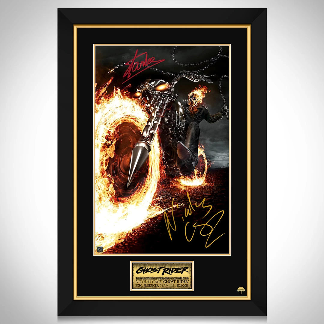 RARE-T Ghost Rider Art Print Limited Signature Edition Studio Licensed Custom Frame 1 RARE-T Ghost Rider Art Print Limited Signature Edition Studio Licensed Custom Frame