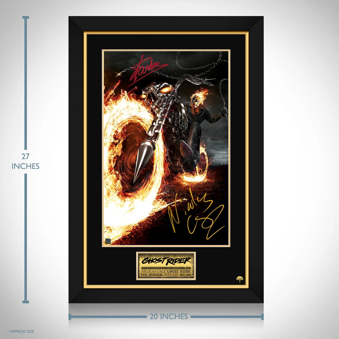 RARE-T Ghost Rider Art Print Limited Signature Edition Studio Licensed Custom Frame 3 RARE-T Ghost Rider Art Print Limited Signature Edition Studio Licensed Custom Frame