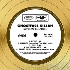 RARE-T Limited Edition Frames Ghostface Killah - Supreme Clientele Gold LP Limited Signature Edition Studio Licensed Custom Frame