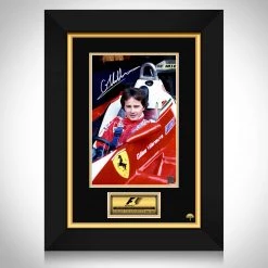 RARE-T Sports Memorabilia Gilles Villeneuve Limited Signature Edition Studio Licensed Photo Custom Frame