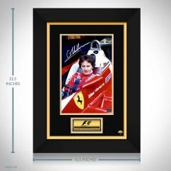 RARE-T Sports Memorabilia Gilles Villeneuve Limited Signature Edition Studio Licensed Photo Custom Frame