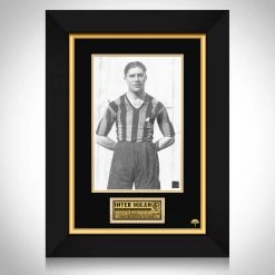 RARE-T Inter Milan - Giuseppe Meazza Photo Limited Signature Edition Studio Licensed Custom Frame