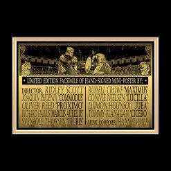 RARE-T Limited Edition Frames Gladiator Mini Poster Limited Signature Edition Custom Frame