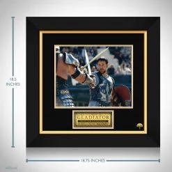 RARE-T Limited Edition Frames Gladiator Maximus Fighting Photo Limited Signature Edition Studio Licensed Custom Frame