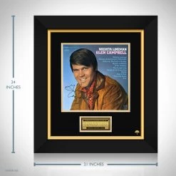 RARE-T Glen Campbell - Wichita Lineman LP Cover Limited Signature Edition Studio Licensed Custom Frame