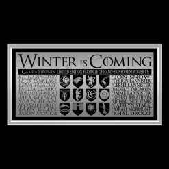 RARE-T Limited Edition Frames Game Of Thrones Mini Poster Limited Signature Edition Studio Licensed Custom Frame